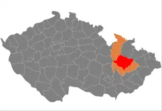 Distretto di Olomouc – Localizzazione
