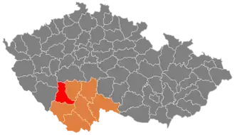 Distretto di Strakonice – Localizzazione