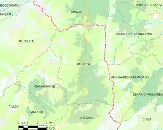 Palneca – Mappa