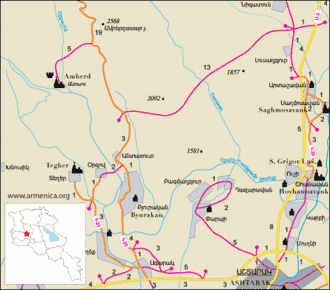 La mappa dei dintorni
