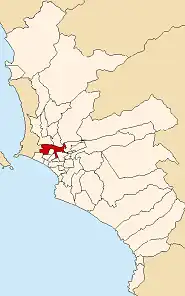 Distretto di Lima – Localizzazione
