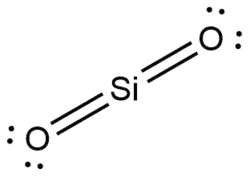 Struttura di Lewis del composto considerando la singola molecola in fase gas.