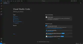 Visual Studio Code in esecuzione su Windows 10