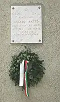Angelo Ratto, lapide in Via Don Giovanni Verità