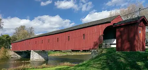 Il ponte coperto a West Montrose nell'Ontario, ottobre 2018