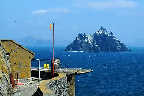 Little Skellig dalla piattaforma per gli elicotteri di Skellig Michael