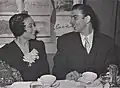 A cena con l'étoile francese Yvette Chauviré a Roma (metà anni '50).